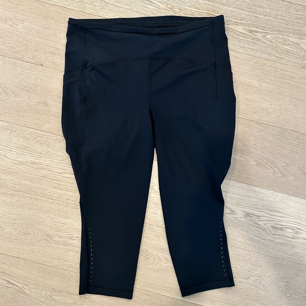 Lululemon Fast and Free High Rise Crop Pants with Pockets